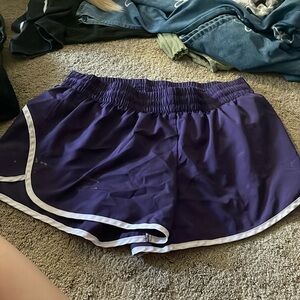 Purple shorts for working out